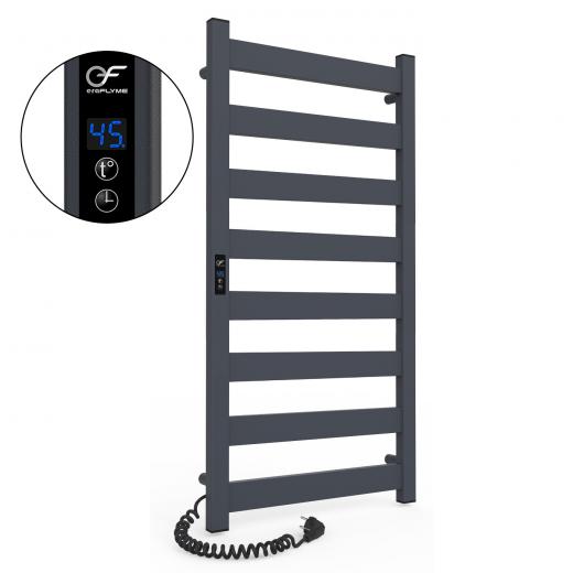 Black Electro Heated Towel Warmer with Timer | FLYME