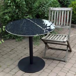 Round Ceramic Coffee Table – Black Marble