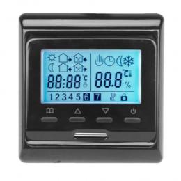 Thermostat for underfloor heating with programmer E51 Black