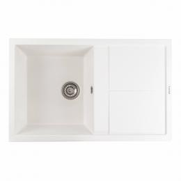 Гранитная мойка для кухни Platinum 7950 SELENA матовая Белоснежная