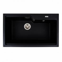 Granite Kitchen Sink VALESO 7545 NIKA Black Metallic