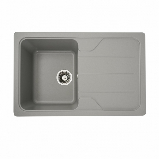 Granite Kitchen Sink Platinum 7850 VERONA Matte Grey Metallic