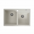 Granite Kitchen Sink Platinum 7850 HARMONY Matte White with Black Specks