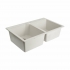 Granite Kitchen Sink Platinum 7850 HARMONY Matte White with Black Specks