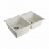 Granite Kitchen Sink Platinum 7850 HARMONY Matte White with Black Specks