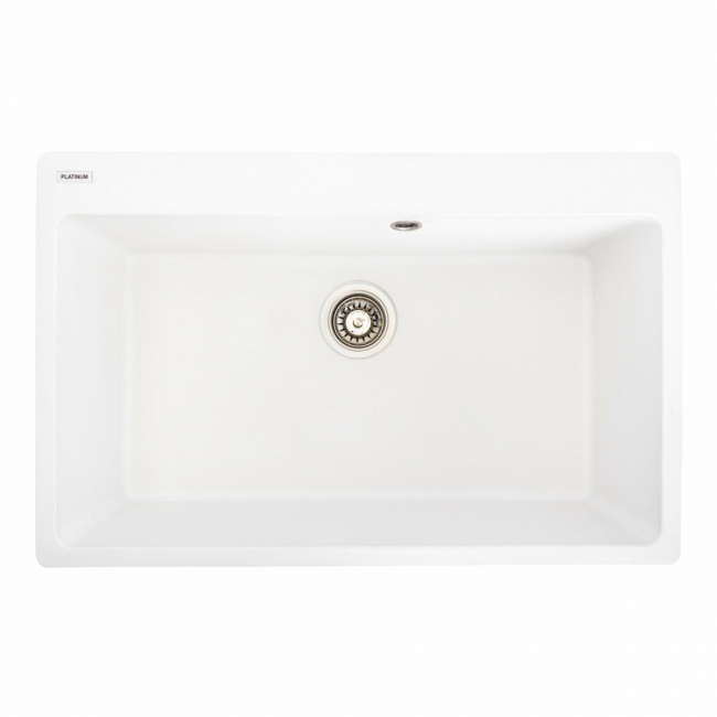Granite Kitchen Sink Platinum 7850 BOGEMA Matte Snow White
