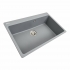 Granite Kitchen Sink Platinum 7850 BOGEMA, Grey Metallic, Matte