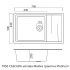 Granite Kitchen Sink Matte 7050 CASCADA Platinum Graphite