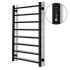 Black towel rail EF Alfa 800 R