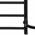 Black towel rail EF Alfa 800 R