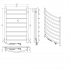 White heated towel rail EF Classic 8 L with touch screen control EF Classic 8 L