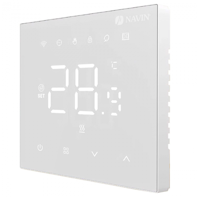 Терморегулятор NAVIN WT410 W-16A с Wi-Fi для тёплого пола, белый