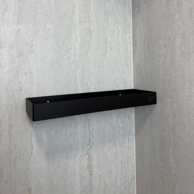  Полиця для ванної кімнати EF Quadro чорна (40 см)