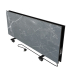 FLYME 1500PG Double-Sided Ceramic Heater Panel on Wheels (Dark Stone)