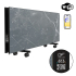 FLYME 1500PG Double-Sided Ceramic Heater Panel on Wheels (Dark Stone)